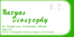 matyas dioszeghy business card